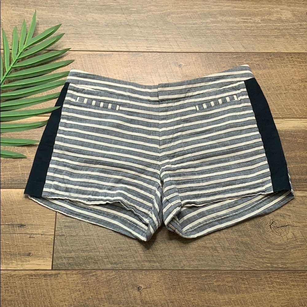 Gap Linen Striped Cotton Short Shorts sz 4